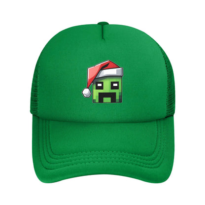 Kapa za odrasle Creepers z velikim čelom, v slogu videoigric, v stilu Trucker, mrežasta bejzbolska kapa, poliestrska kapa, sončna kapa, nastavljiva dirkaška kapa, poletna