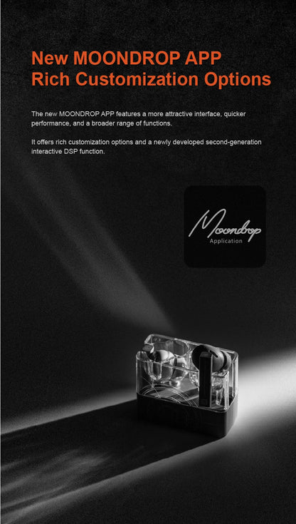 MOONDROP Space Travel 2 ULTRA TWS Bluetooth earphone ANC LDAC Bluetooth 6.0 55ms Low-latency Game Mode gaming headset