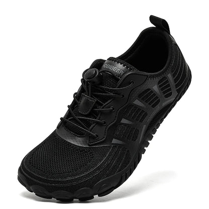 HOBIBEAR Wide Toe Barefoot Sneaker Unisex Non Slip Outdoor Athletic Shoes Elastic Band Beach Sneakers