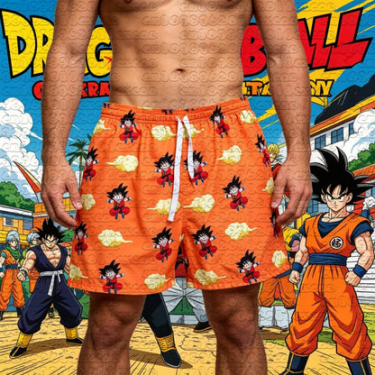 Anime Dragon Ball Z Little Goku Halloween Pumpkin Pattern 3D Printed Quick Dry Shorts Men Women Sports Beach Short Pants Y2k