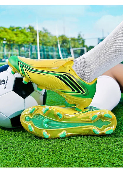 Nouvelles chaussures de football pour hommes, baskets de futsal, crampons, chaussures de football, pour terrain en herbe, montantes, pour l'extérieur, antidérapantes, pour l'intérieur, haute qualité, meilleures ventes