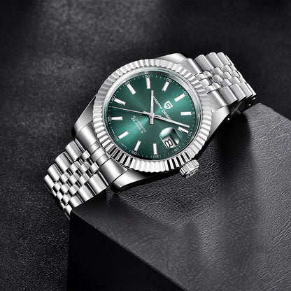 Orologio da polso meccanico da uomo PAGANI DESIGN PD1645 – Movimento 8215, vetro zaffiro, modello di lusso in acciaio, impermeabile fino a 100 m
