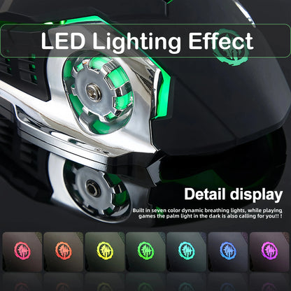 KEBIDUMEI Dual-Mode Bluetooth 5.2 Mouse 2.4G Wireless Mouse RGB Gaming Mouse Rechargeable Silent Mouse 3600 DPI  Mice for Laptop