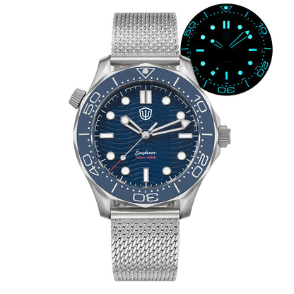 Watchdives WD007Q Diver Watch VH31 Sweep Second Quartz Movement Luminous Domed Sapphire Crystal Watches 42mm Titanium Watches