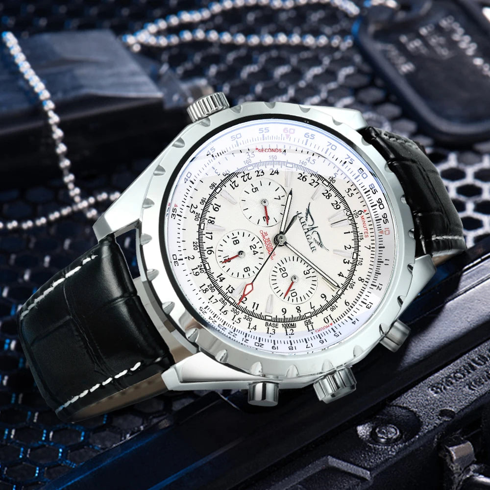 JARAGAR 212 Orologio meccanico automatico da uomo, modello business di lusso con calendario settimanale, orologio da uomo, regalo premium, Reloj Hombre