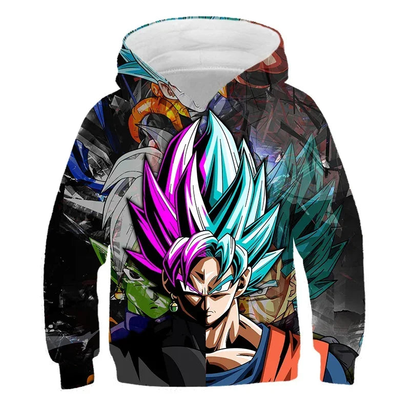 2025 Autumn Cool Dragon Ball Z Kids Boys Sweatshirts Children Casual Boy Hoodies Pullover Anime Dragon Ball Hoodie Hooded Coats, Produit gaming premium Fraquane, équipement gamer