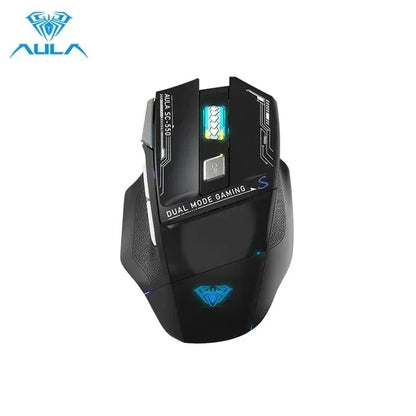 AULA SC550 Wireless Gaming Mouse Dual-mode Rechargeable Luminous Mechanical gaming mouse for Desktop/laptop E-sports USB Mouse