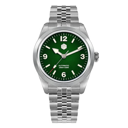 San Martin 38mm Men Sport Watch Fashion Luxury Explore Climbing Automatic Mechanical Sapphire Waterproof 5 Links Bracelet BGW-9