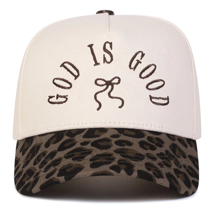 Unisex GOD IS GOOD Bow Embroidery Baseball Caps Spring Autumn Outdoor Adjustable Casual Hats Sunscreen Hat Sports Cap