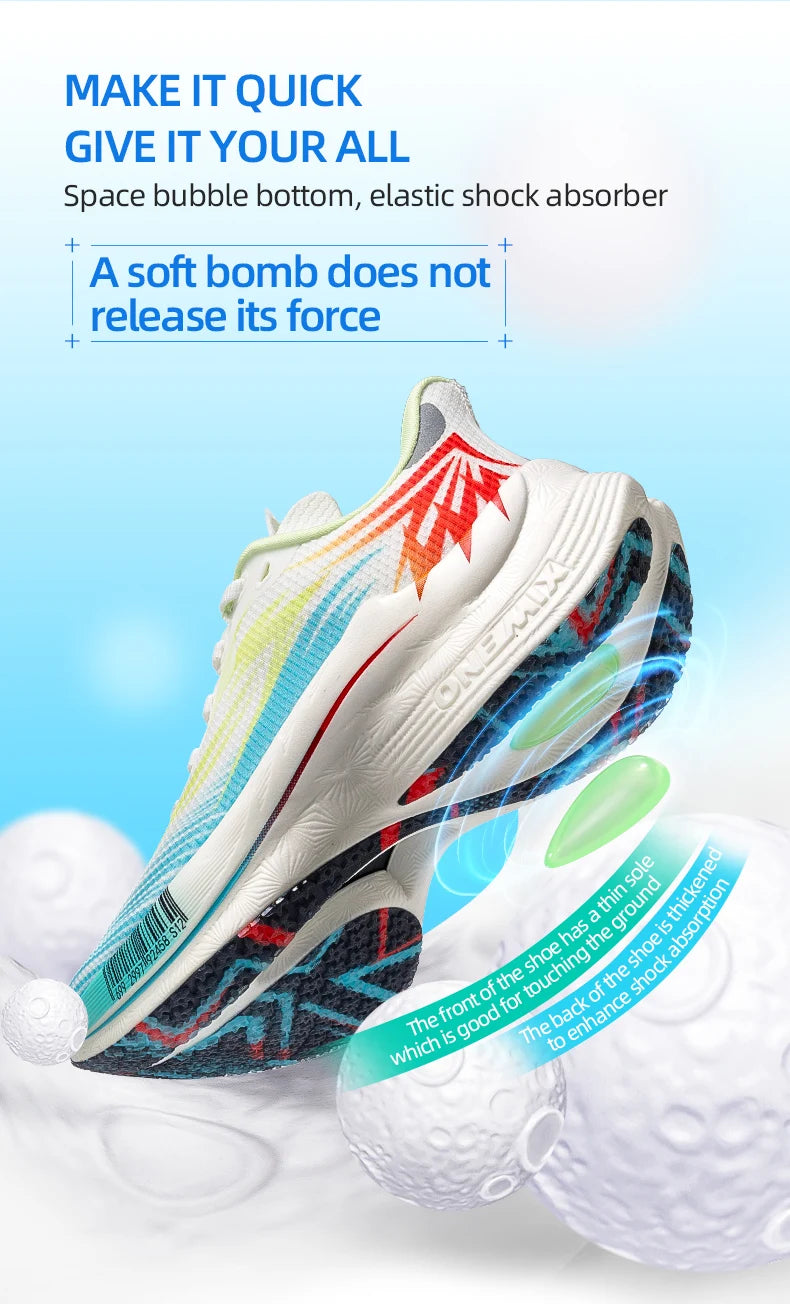 ONEMIX 2026 New Arrival Training Running Shoes for Men, Full Sole Nylon Plate Sport Shoes, Breathable Summer Female Jogging Shoes