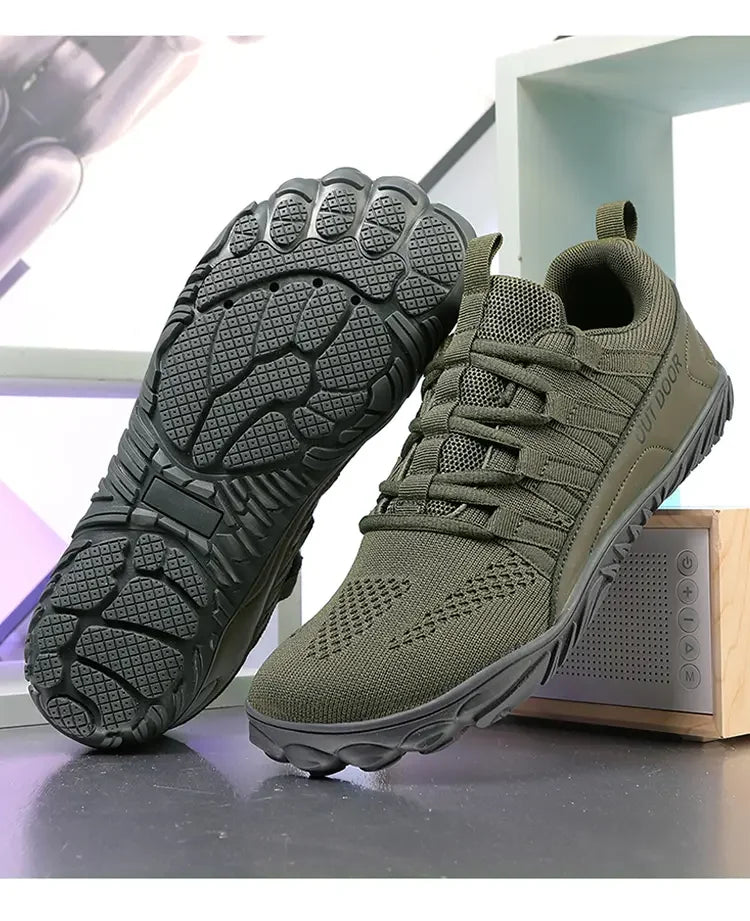 Simple Men's Shoes Lightweight Hiking Sports 2025 Wide Toe Barefoot Shoes Multifunctional Casual Mesh Breathable Walking Shoes