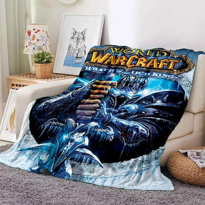 WOW, World of Warcraft Demon Hunter, Lich King, pătură din flanel pentru pat, dormitor, canapea, picnic, pătură pentru exterior și timp liber
