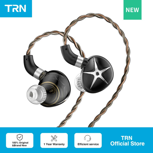 TRN Starfish Earphones 12mm Dynamic Driver In-ear Monitors  Beryllium coated Diaphragm Headset Hi-Fi Headphones with Detachable