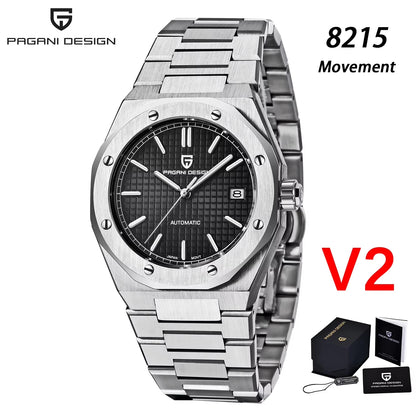 PAGANI DESIGN MIYOTA 8215 Men Automatic Mechanical Watches 40MM Sapphire Stainless Steel Waterproof Luminous Wrist Watch