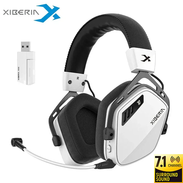 XIBERIA Wireless Gaming Headphones K03S Pro 7.1 Surround Sound 2.4GHz 4 Mode Headsets Gamer 2000mAh Battery Low Latency IEM