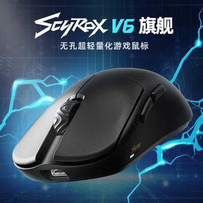 SCYROX V6 non-porous wireless mouse esports 40g 750IPS with 8k receiver fast response pixart 3950 high quality 8KHz web driver