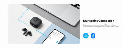 (EU stock) Soundcore P40i by Anker, Wireless Earbuds with ANC, BassUp Technology, 60h Playtime, 2-in-1 Charging Case, IPX5, Bluetooth