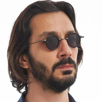 Runde Sonnenbrillen für Männer und Frauen, Retro-Steampunk-Sonnenbrillen, Herren- und Damenbrillen, Marken-Designerbrillen, Metallrahmen, Sonnenbrillen, Oculos De Sol