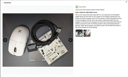 MCHOSE L7 Wireless Gaming Mouse L7 Ultra PAW3395 26K Sensor Dual 8K Polling 39g Ultra-Lightweight2.4GHz RF/BT/Wired Tri-Mode