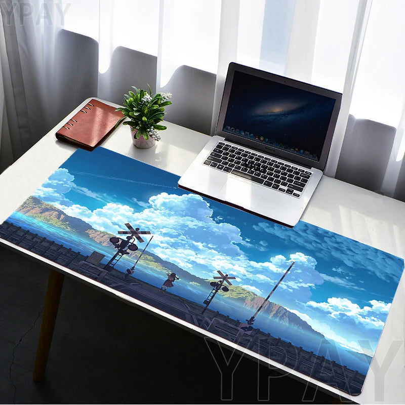 Mouse Pads Sky Landscape Table Mats Computer Mousepad Company Desk Pad Aesthetic Large Gamer Mousepads Office Mouse Mat 100x50cm