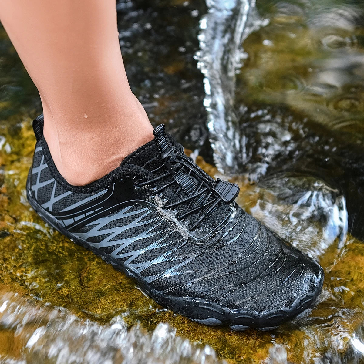 Oiaano Wide Toe Man Barefoot Black Shoes Woman Sports Sneaker Unisex Water Booties Male Aqua Beach Soft Sole Light Breathable