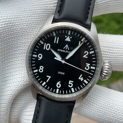 STEELFLIER Official SF743 Quartz Pilot VH31 Steel Strap Onion Crown 20Bar Waterproof Sapphire Crystal Luxury Dive Luminous Watch