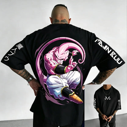 T-shirt in cotone a maniche corte con stampa Dragon Ball Z Son Goku Vegeta, per uomo e donna, stile Harajuku Y2K vintage, streetwear estivo