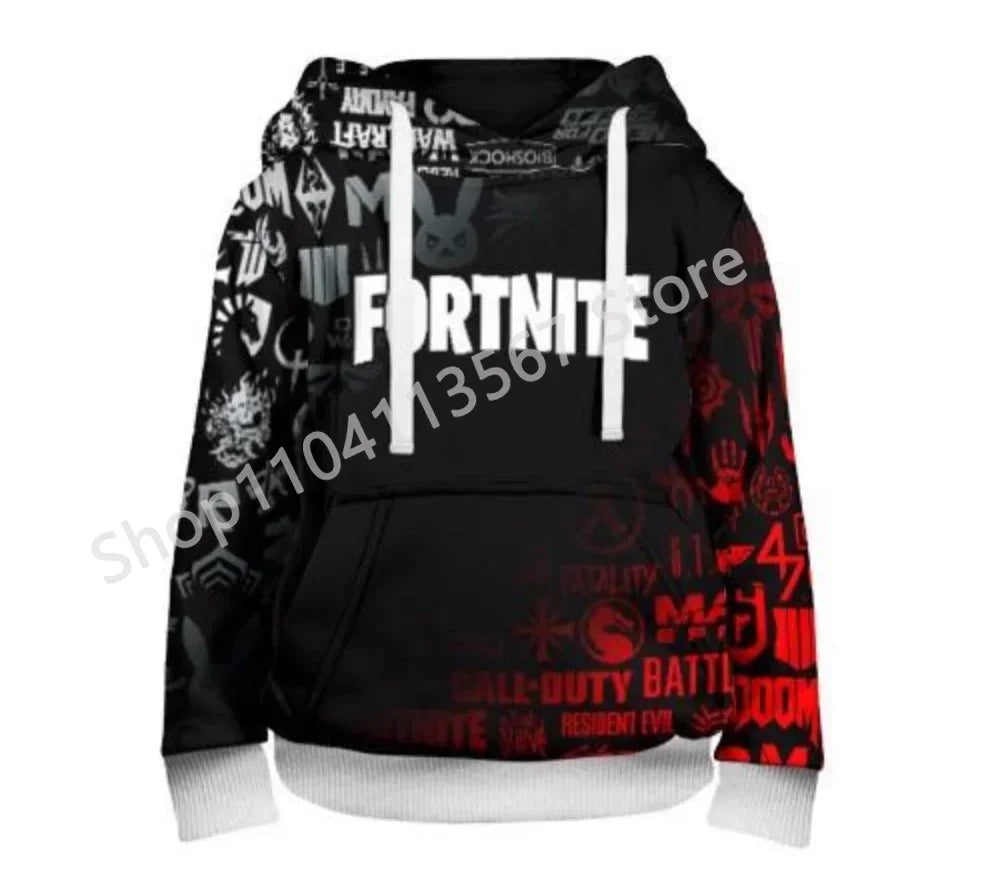 Llama Battle Royale F-Fortnited hættetrøjer med 3D-print til mænd, kvinder og børn, sweatshirts til drenge og piger, streetwear-pullover, grønne overdele