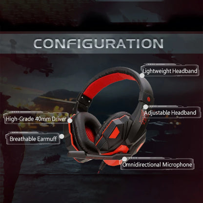 3.5mm Wired Headset Gaming Headset 120° Adjustable Gamer Headset With Noise Cancelling Microphone For PS4 5/Smart Phone/Computer