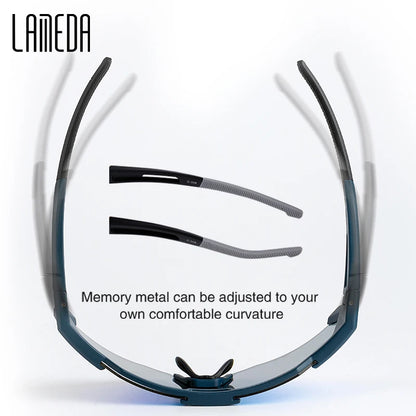 LAMEDA Photochromic Cycling Sunglasses Men Professional Bicycle Glasses Goggles Windproof MTB Road Bike Glasses Mountain Eyewear