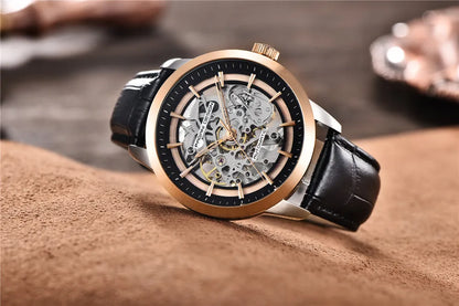 PAGANI DESIGN 2026 New Skeleton Men's Mechanical Watches Top Luxury Automatic Watch Men Blue Leather Waterproof Wrist watch Men