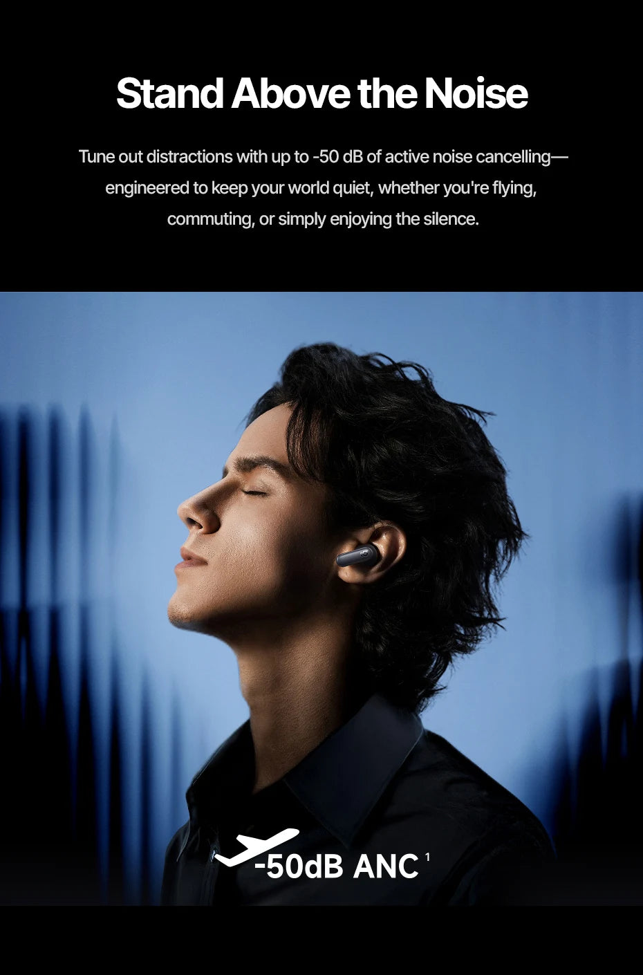 Baseus Inspire XP1 -50dB Adaptive ANC Wireless Earbuds Bluetooth 6.1 Dolby Audio 6 Mic ENC Wireless Earphones bud Sound by Bose