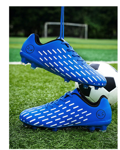 Chaussures de football en cuir pour enfants, baskets montantes pour garçons et filles, chaussures d'entraînement de football pour hommes, nouveau