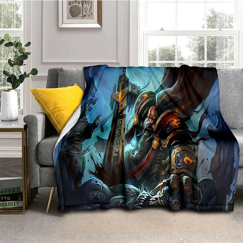 WOW, World of Warcraft Demon Hunter, Lich King, pătură din flanel pentru pat, dormitor, canapea, picnic, pătură pentru exterior și timp liber