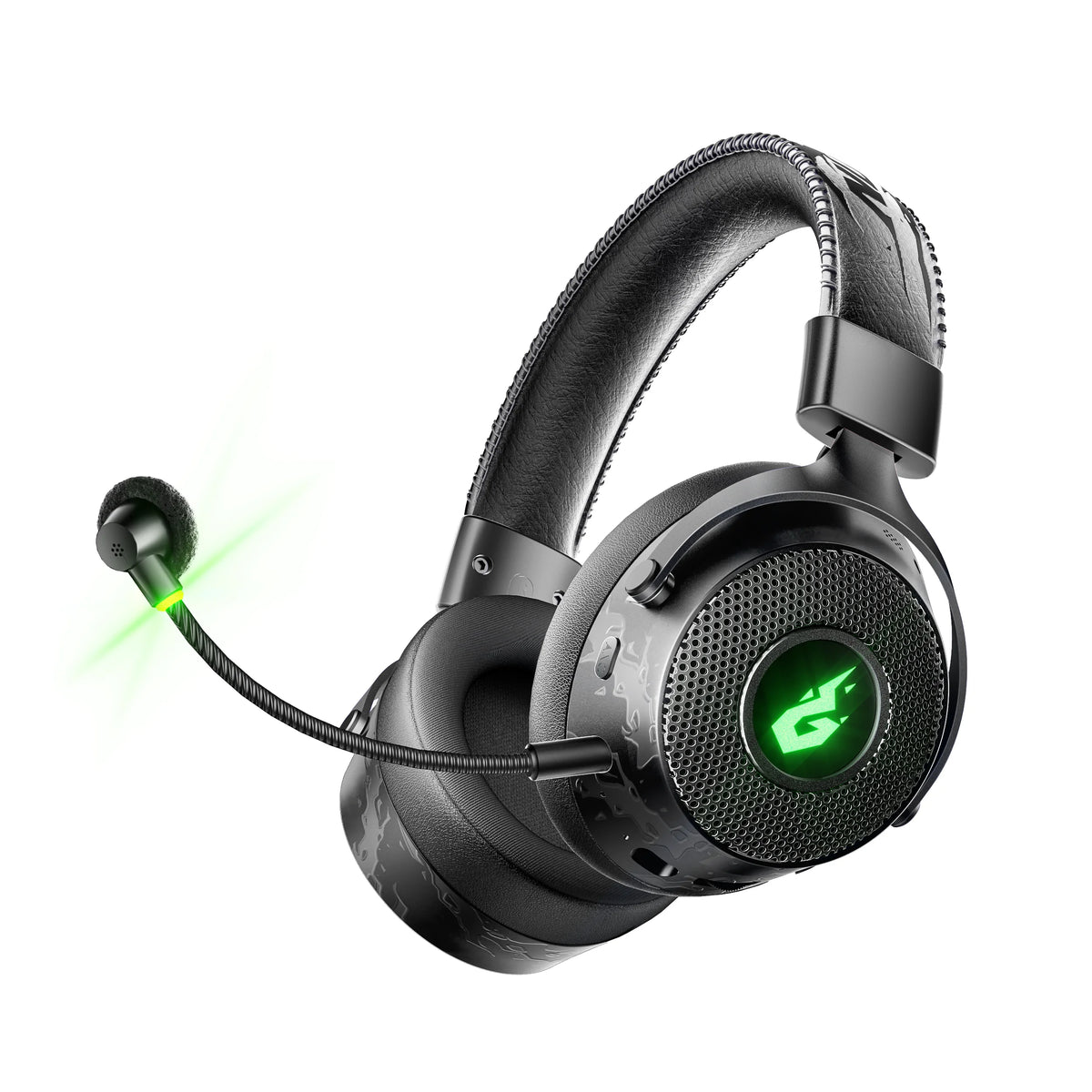 Casque de jeu sans fil HaaYot, application + hub, EQ, transducteur en titane de 50 mm, double microphone, charge rapide 120H, coussinets d'oreille rafraîchissants pour PC et mobile