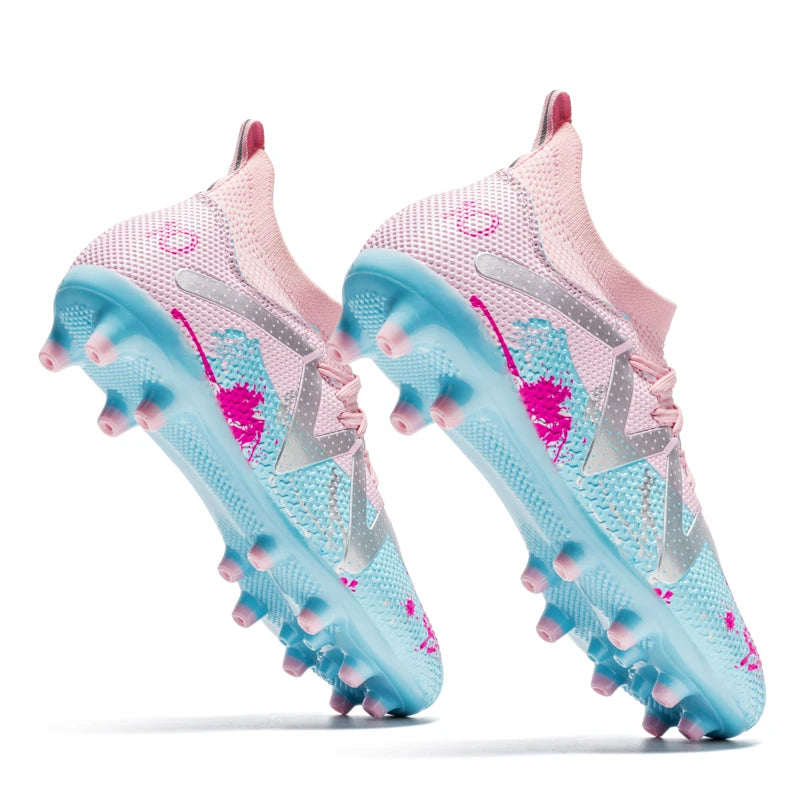 Fashion AG FG football shoes PU Fabric Lightweight Upper TPU Wear Resistant Sole Non-slip For Men Women Training Match