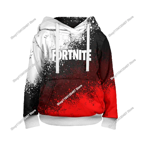 Nowe bluzy Fortnite 2025 z kapturem, nadruk 3D, bluza męska Harajuku z długim rękawem, krój oversize, unisex, odzież cosplayowa