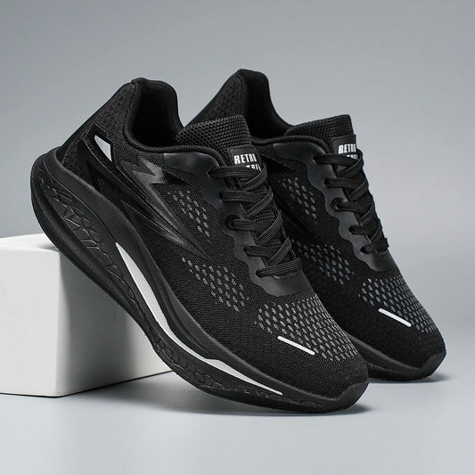Mens Running Shoes 2025 New Breathe Mesh Cushioned Sneakers Fashion Outdoor Sports Casual Tennis Shoes for Men