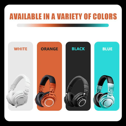 M50X HIFI Audio Headphones Professional Fully Enclosed Foldable Monitoring earphones Game Music Headset orange colour qualified