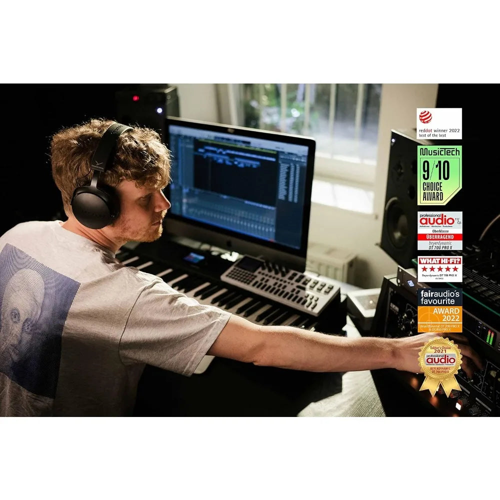 Beyerdynamic DT 700 PRO X Studio Grade Over Ear Headphones with HiFi Sound Closed Back Design for Professional Recording