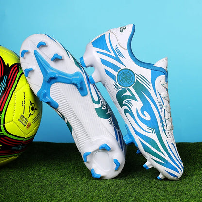 Men Soccer Cleats Comfortable Breathable Boys Football Shoes Lightweight Anti-Slip Training Boots for Grass Turf Outdoor Sports