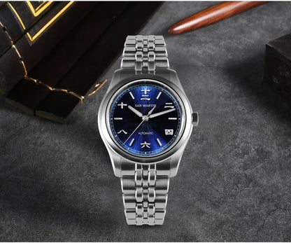 San Martin New 39mm Gada Watch Chinese Style Original Design Sunburst JianZhan Miyota 90S5 Men Dress Automatic Mechanical SN0144