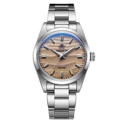 ADDIESDIVE Hot Sale AD2030 Without LOGO Watch Stainless Steel 100M Waterproof Quartz Watches 3D Sand Dial Men's Wristwatch Dress