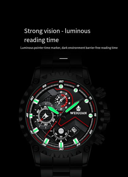 Montre Black Samurai pour homme, étanche, luminescente, personnalisée, tendance, professionnelle, de luxe, à porter au quotidien