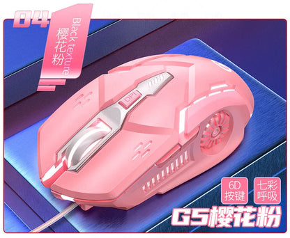Laser Mouse for PC Gamer Gaming Mouse Ergonomic Mice with LED Backlit USB Mice for Computer Gamer Girl Mouse for Laptop