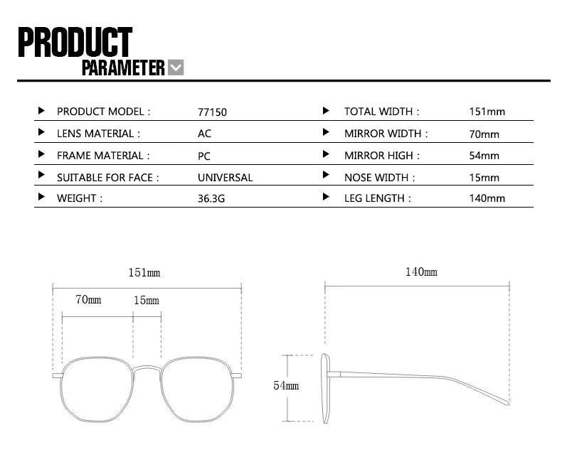 Square Oversized Sunglasses Trendy Premium UV Blocking Driving Sun Glasses for Men Women personality Unisex Eyewear Shades