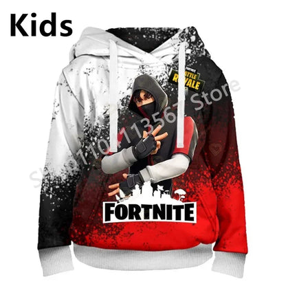 Llama Battle Royale F-Fortnited hættetrøjer med 3D-print til mænd, kvinder og børn, sweatshirts til drenge og piger, streetwear-pullover, grønne overdele