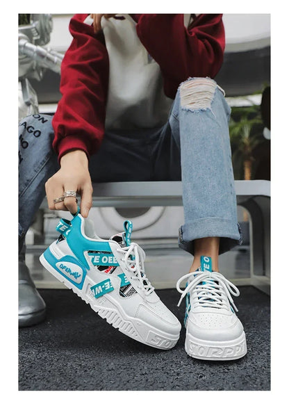 Skateboard Heren schoenen Zomersneakers Leer Casual Mode Outdoor Hardlopen Sport Wandelen Tennis Platform Designer Luxe