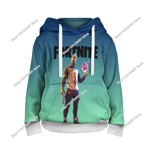 Nowe bluzy Fortnite 2025 z kapturem, nadruk 3D, bluza męska Harajuku z długim rękawem, krój oversize, unisex, odzież cosplayowa
