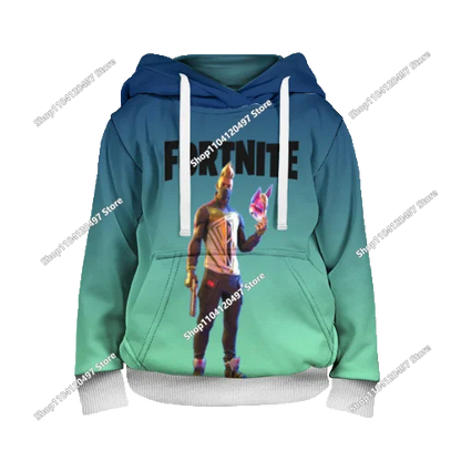 Nowe bluzy Fortnite 2025 z kapturem, nadruk 3D, bluza męska Harajuku z długim rękawem, krój oversize, unisex, odzież cosplayowa